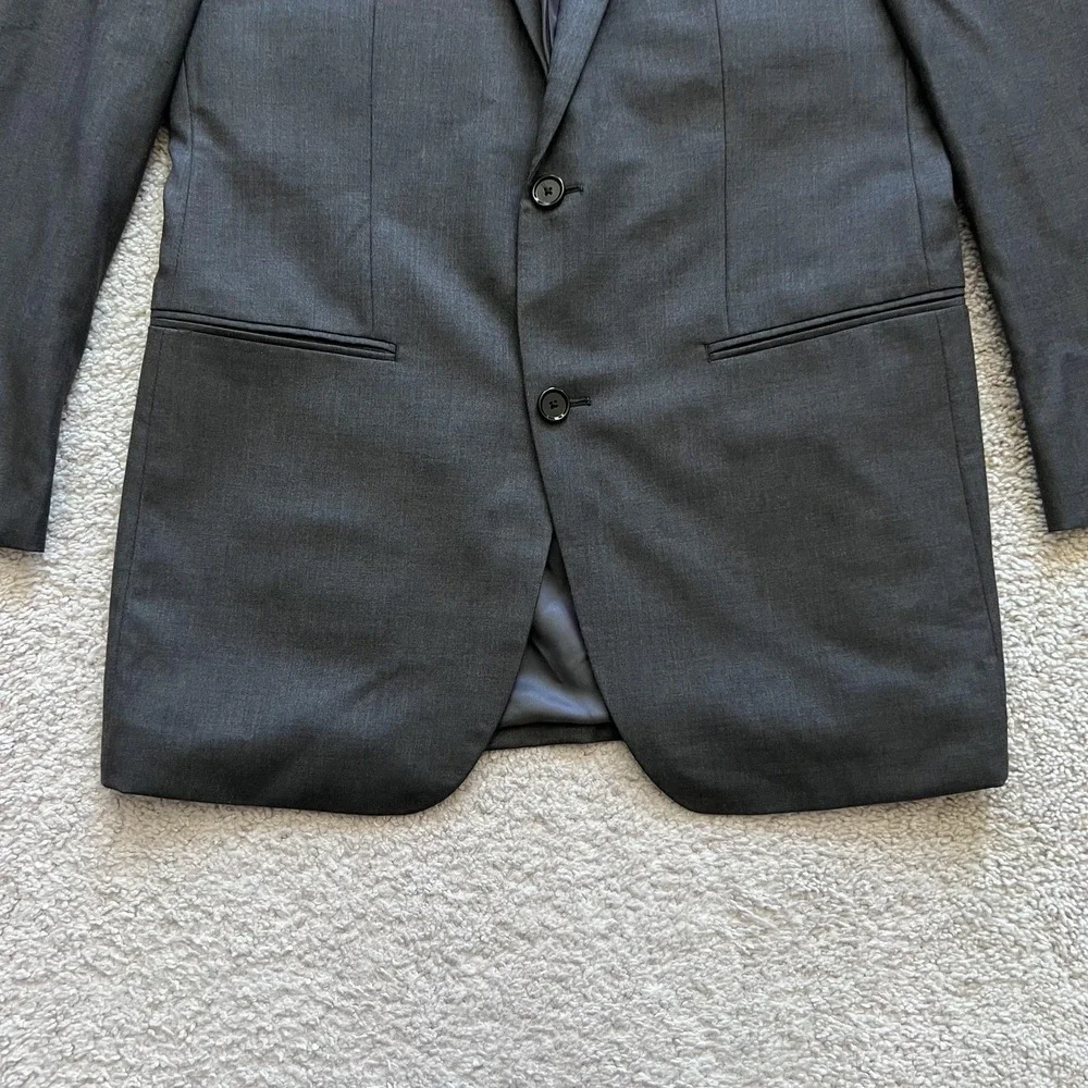 Indochino Luxury Suit Jacket Mens 40 Gray Wool Cashmere Two Button Notch Lapel